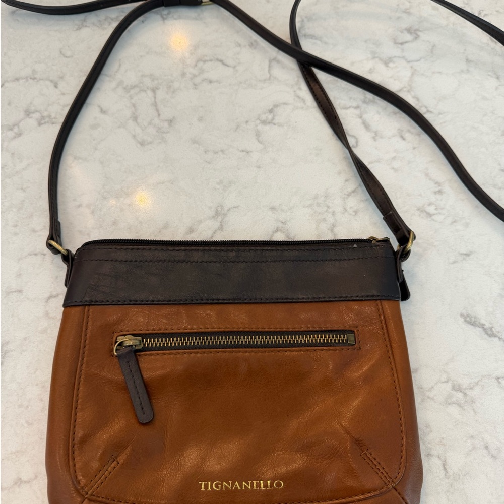Tignanello Two-Tone Leather Crossbody Bag